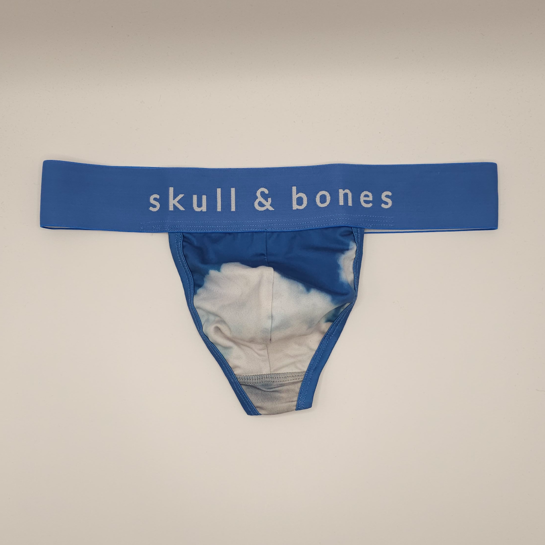 Skull & Bones Clouds Thong Print